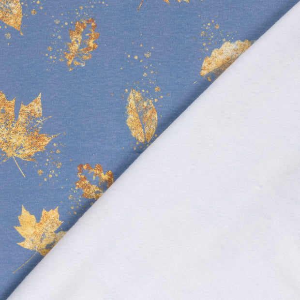 Jogging fabric Leaves digital printed 