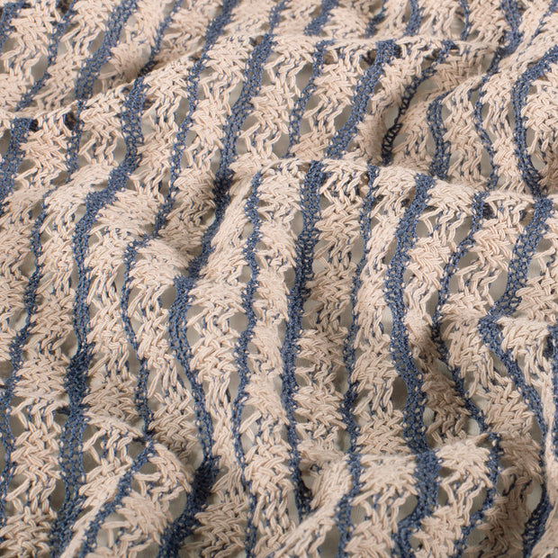 Lace fabric Stripes Indigo