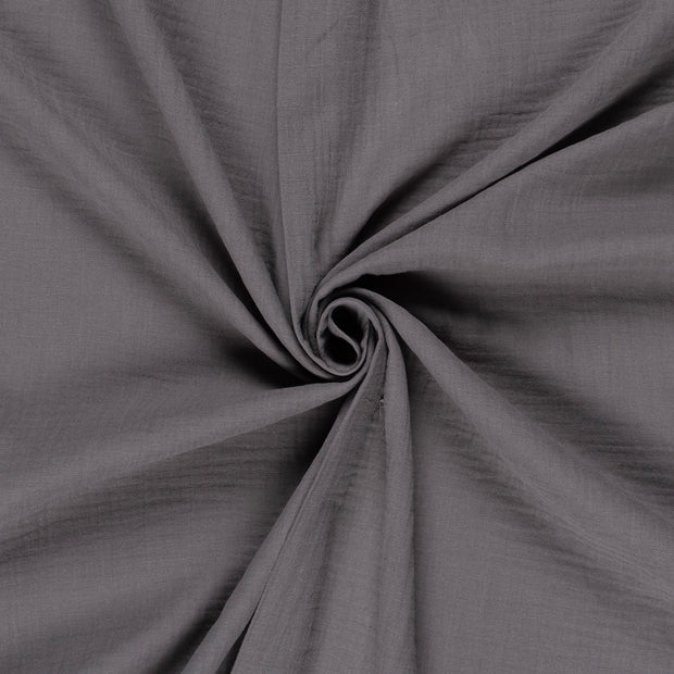 Muslin fabric Taupe Grey 