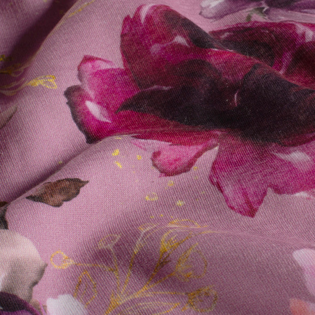 Jogging fabric Roses Old Pink