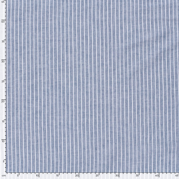 Chambré fabric Stripes Indigo