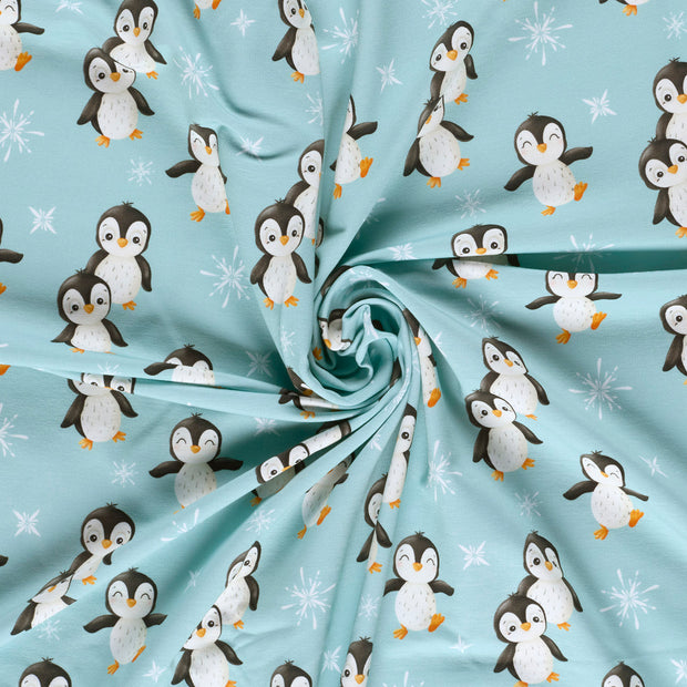  fabric Aqua digital printed 