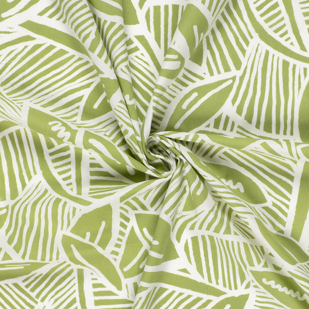 Cotton Satin fabric Lime Green printed 