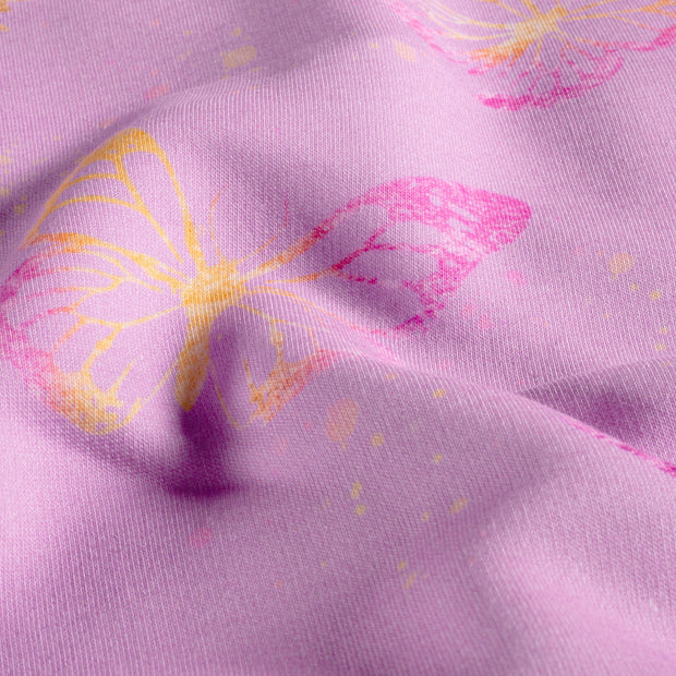 Jogging fabric Butterflies Lila