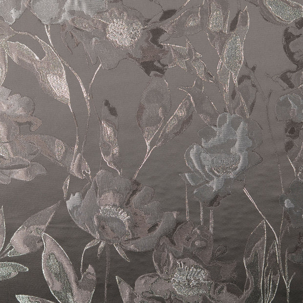 Jacquard fabrik Blumen Grau