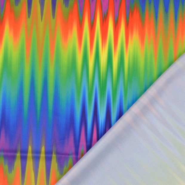 Polyester Jersey fabric Zigzag digital printed 
