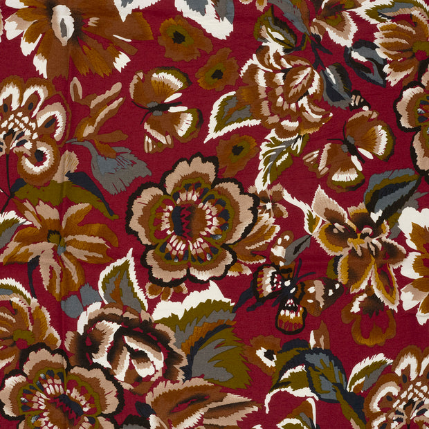 Viscose Nylon Crepe fabric Bordeaux 