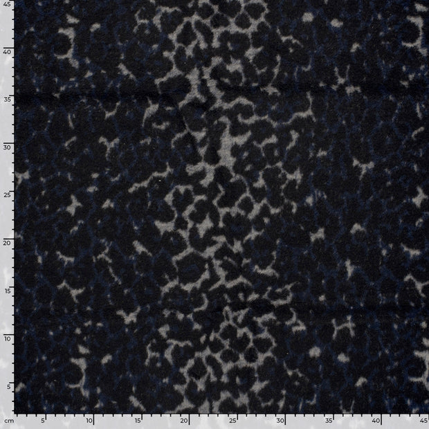 Jacquard fabric Leopards Indigo