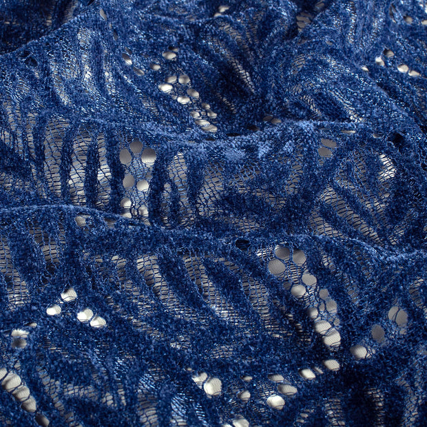 Chenille fabric Unicolour Indigo