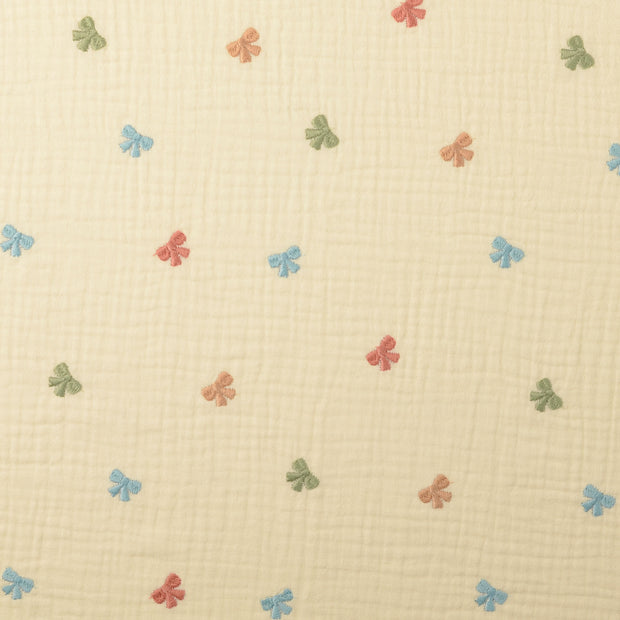 Muslin fabric Abstract Off White