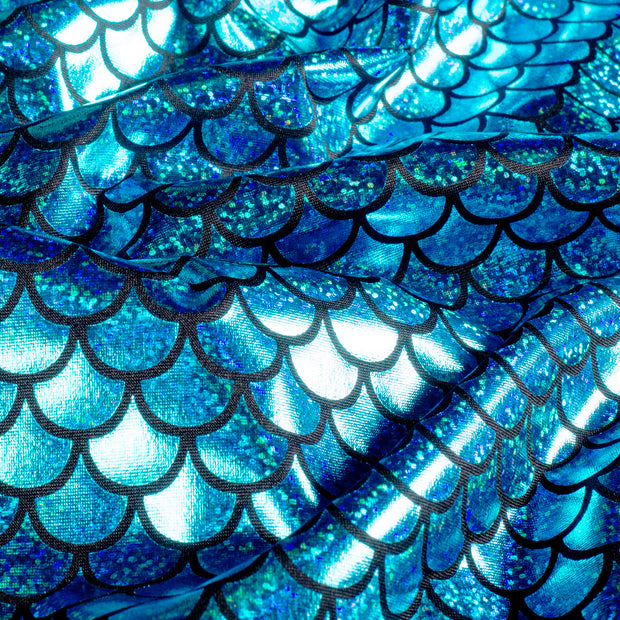 Lamé fabrik Aqua zweifarbig 