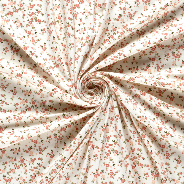 Jersey fabric Off White printed 