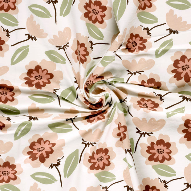 French Terry fabric Off White printed 