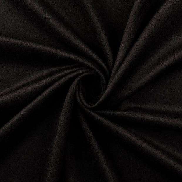 Wool Boucle fabric Black 