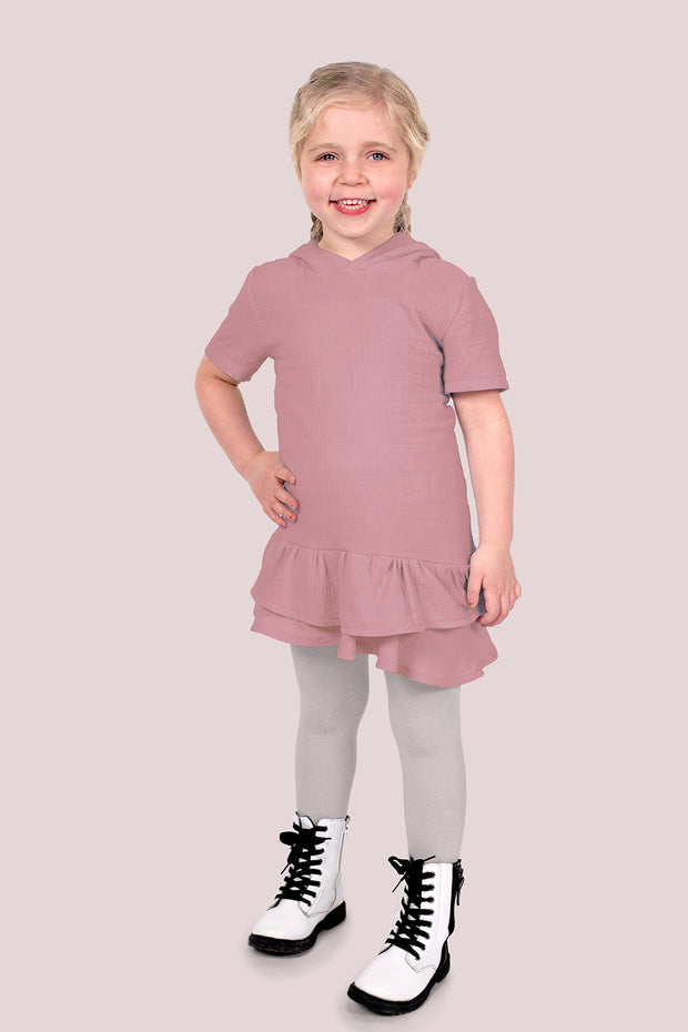 Musselin GOTS organisch fabrik Uni Mauve