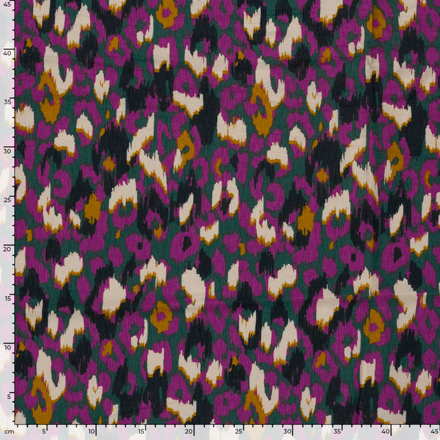 Viscose Nylon Ottoman fabric Abstract Purple