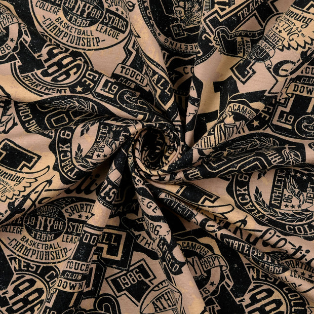 French Terry fabric Black 