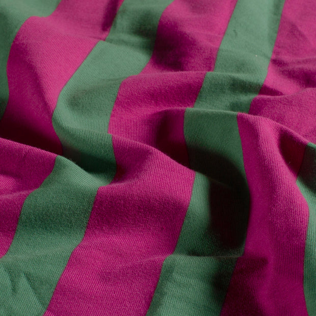 Felpa tela Rayas Fucsia