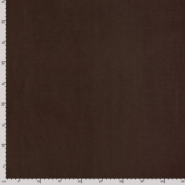 Polar Fleece fabric Unicolour Dark Brown