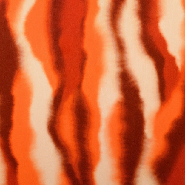 Viscose Satin fabric Batik Orange