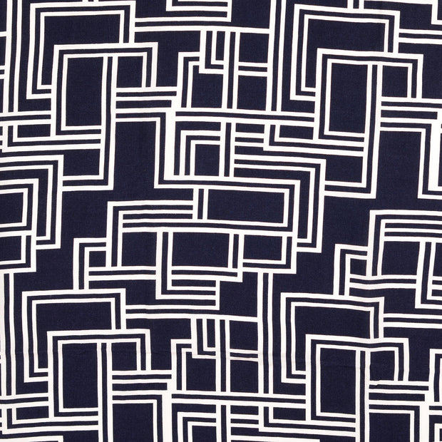 Viscose Poplin fabric Navy