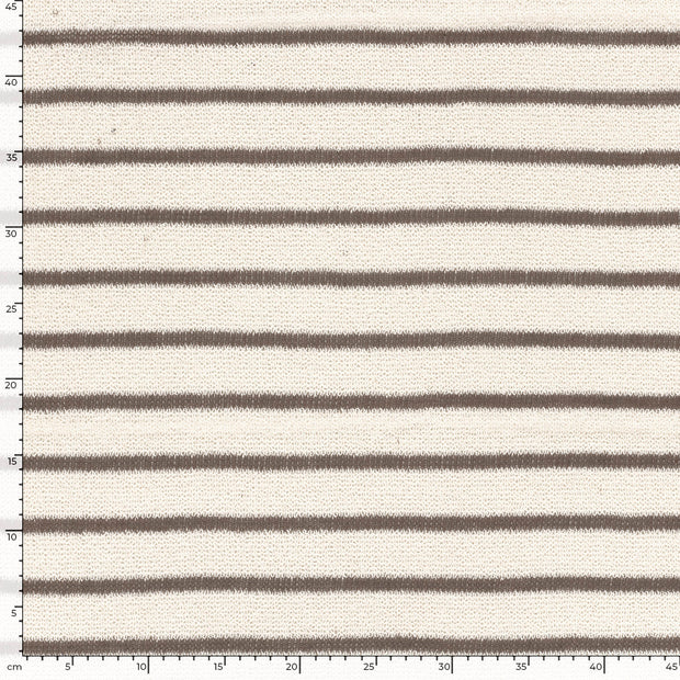 Jacquard fabric Stripes Taupe Grey