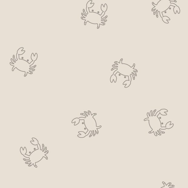 Stretch terry fabric Crabs Beige