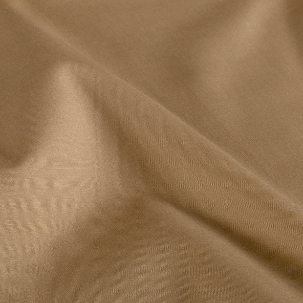 Cotton Poplin GOTS organic fabric Unicolour Camel