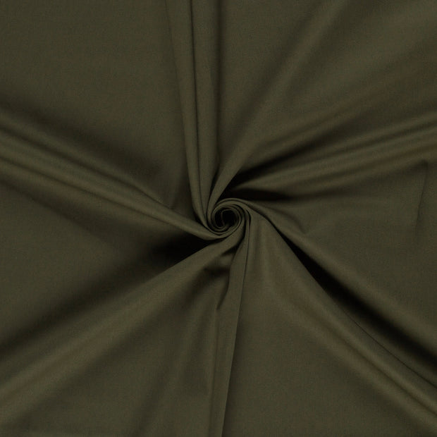 Cotton Satin fabric Khaki Green 