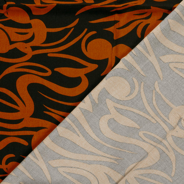 Viscose Twill fabric Abstract printed 