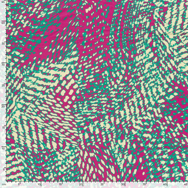 Viscose Vortex Jersey fabric Abstract Pink