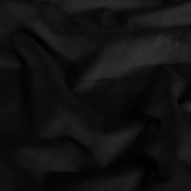 Satin fabrik Uni Schwarz