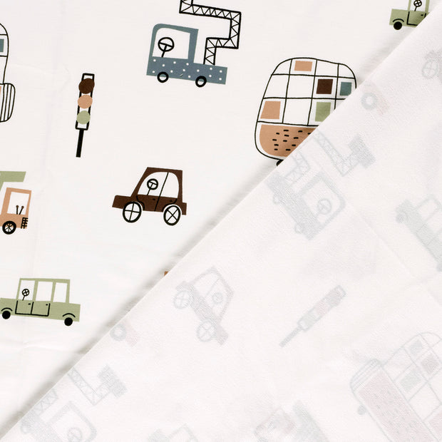 French Terry fabric Cars printed 