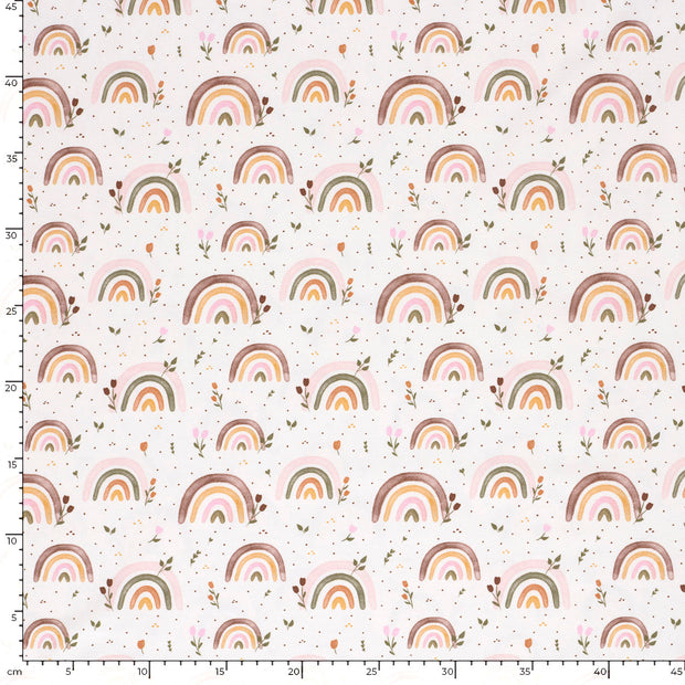 Jersey fabric Rainbow Off White