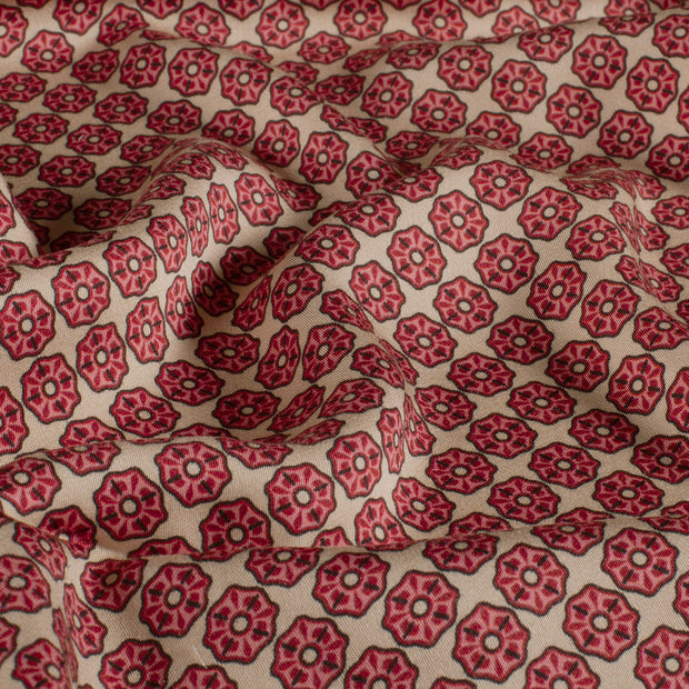 Viscose Satin tissu Abstrait Framboise