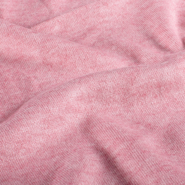 Heavy Knit fabric Melange Pink