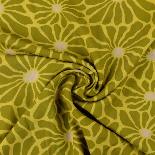 Viscose Poplin fabric Olive Green 