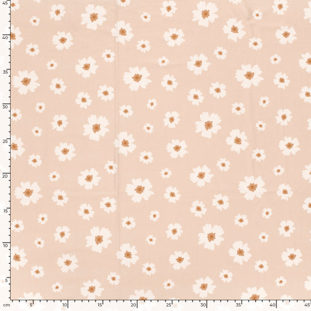 Swimwear Jersey UPF50 Recycled fabric Flowers Light Pink