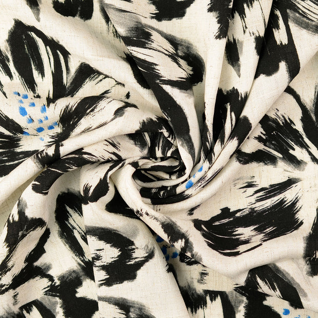 Linen fabric Black 