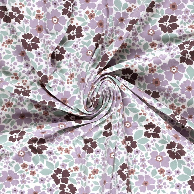Jersey fabric Off White printed 
