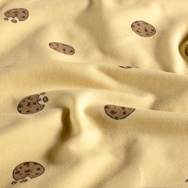 Jersey tissu Abstrait Beige