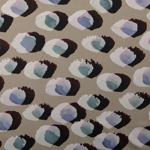 Viscose Satin fabric Dots Grey