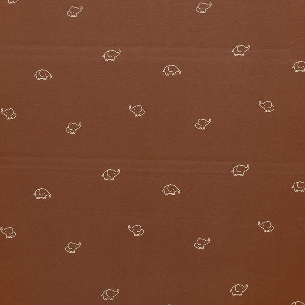 Jersey fabric Rust soft 