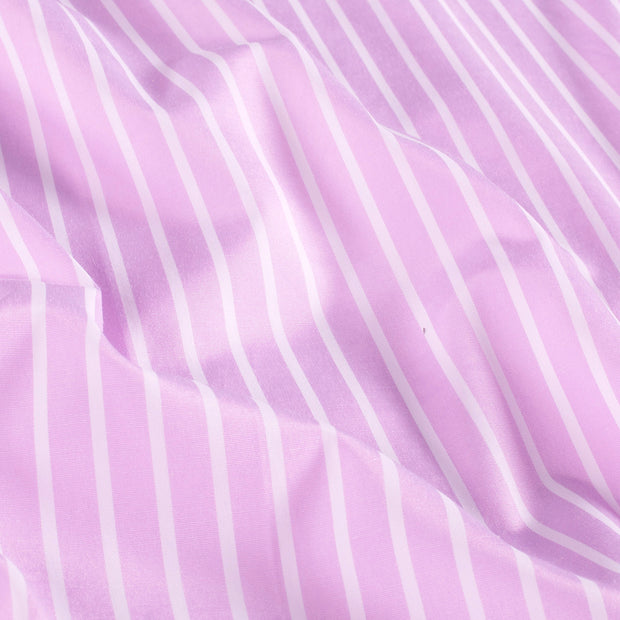 Woven Polyester fabric Stripes Light Pink