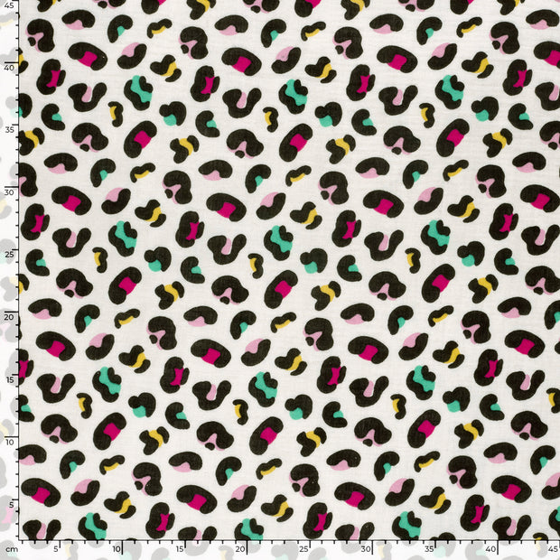 Double gaze tissu Panther Blanc cassé