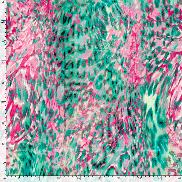 Satin Velvet fabric Abstract Fuchsia