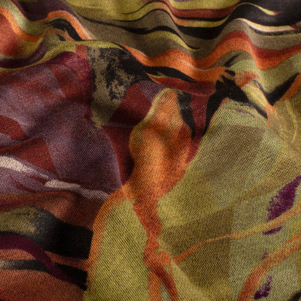 Poly Viscose Jersey fabrik Abstrakt Ziegel