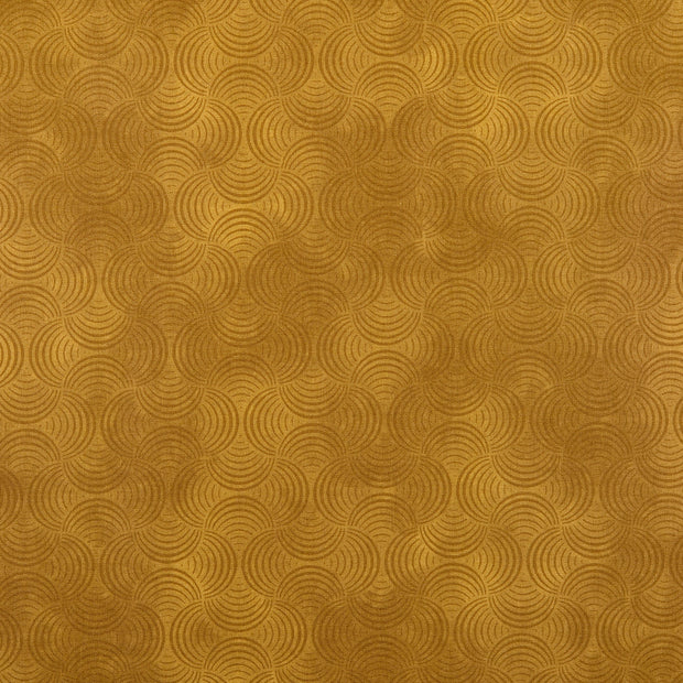 Cotton Poplin fabric Geometric pattern Brown