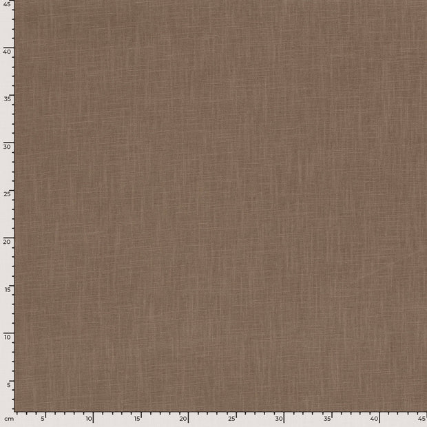 Linen fabric Unicolour Taupe Grey