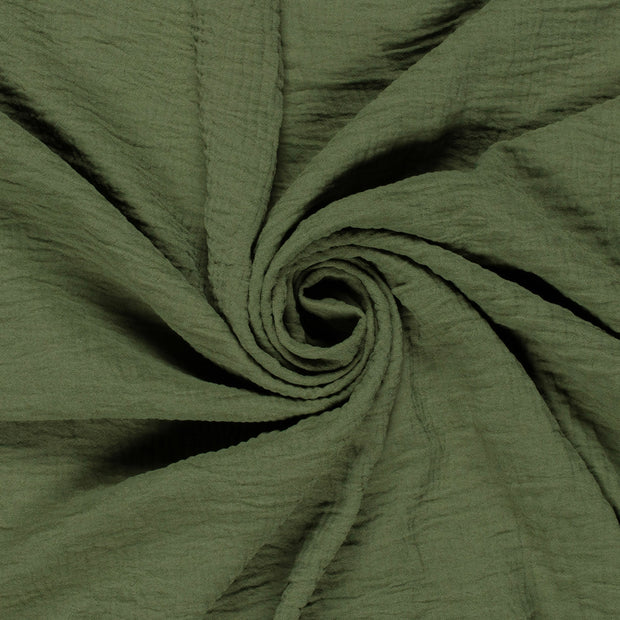 Woven Polyester fabric Unicolour Khaki Green
